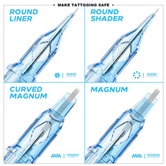 Emalla Eliot transparent cartridge body lets artists observe needle action during shading