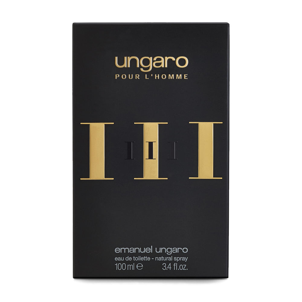 Emanuel Ungaro Pour L’Homme III bottle details emphasize luxury materials