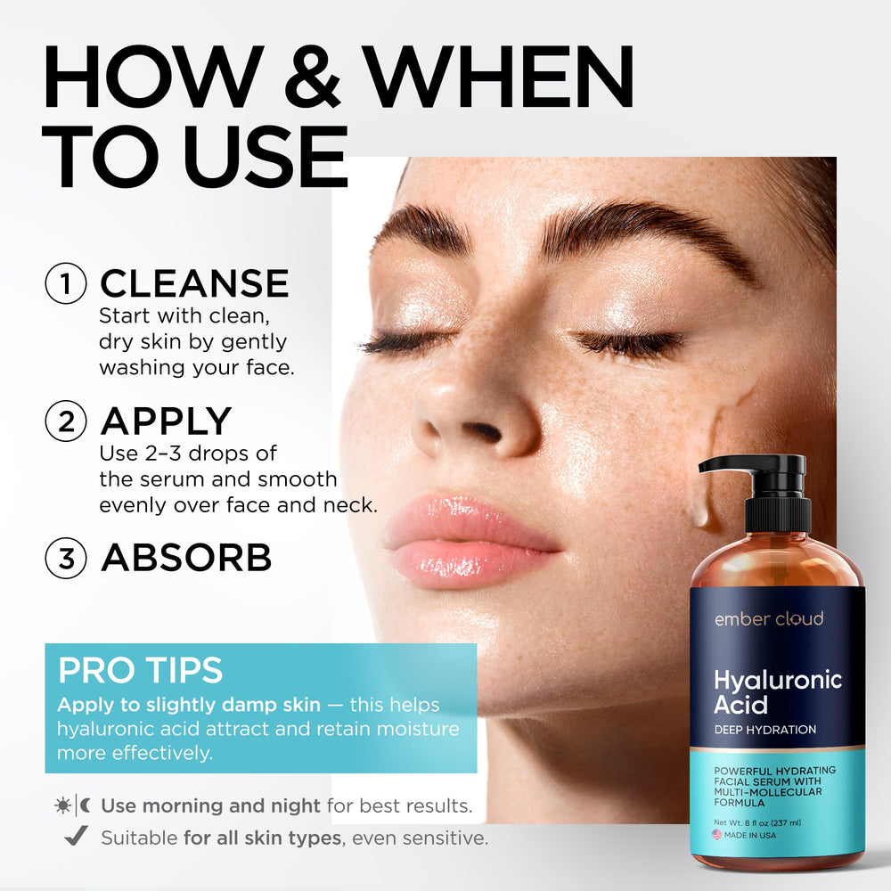 USA-made Ember Cloud label underscores premium, family-owned skincare quality.