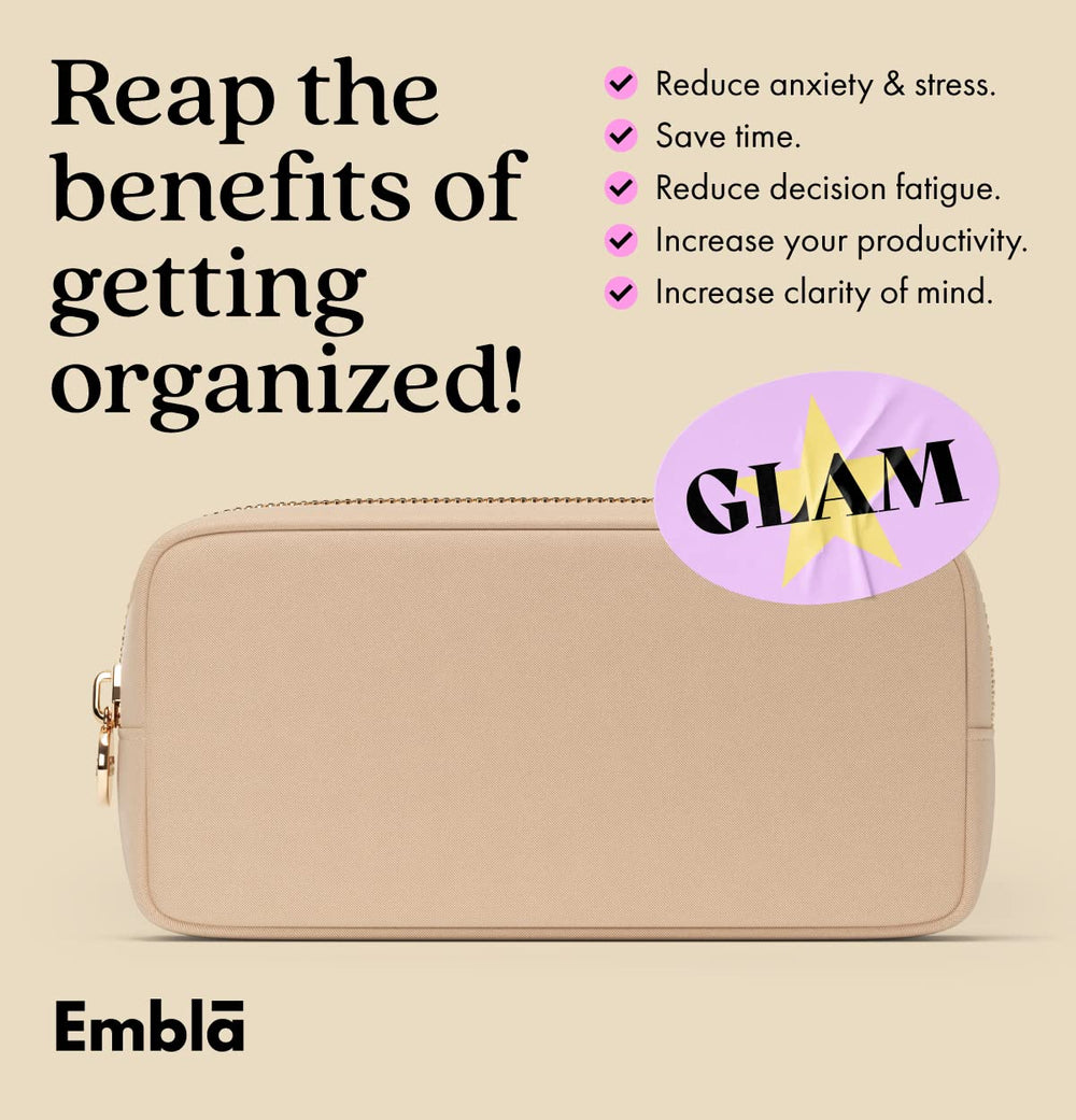 Embla pouch sand fashion colors showcases color variety for personal style.