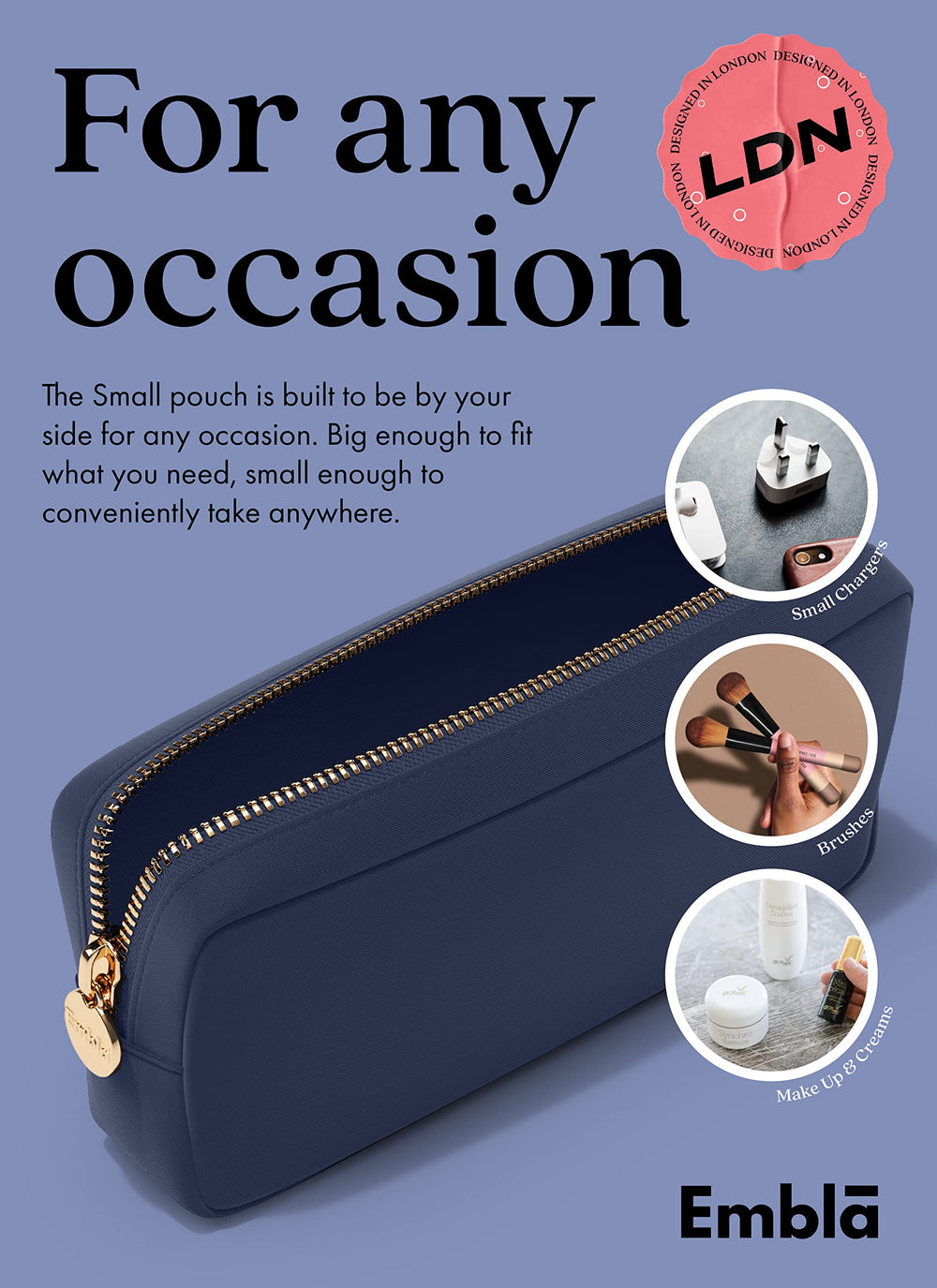 Embla toiletry bag stylish compact design ideal for weekend trips.