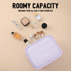 Embrunioice makeup bag open for easy access and organization.