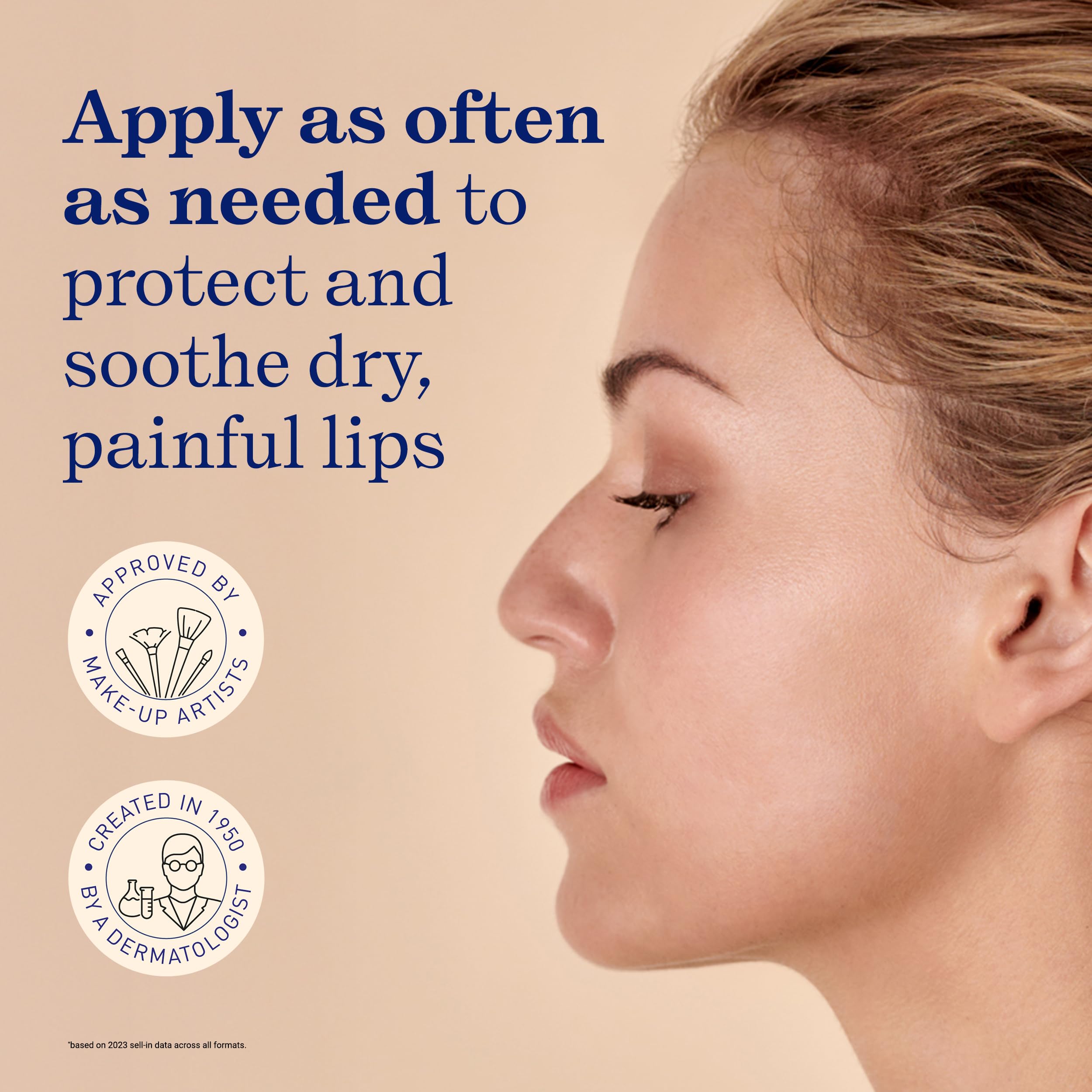 Embryolisse lip balm with broad-spectrum sun protection on exposed lips