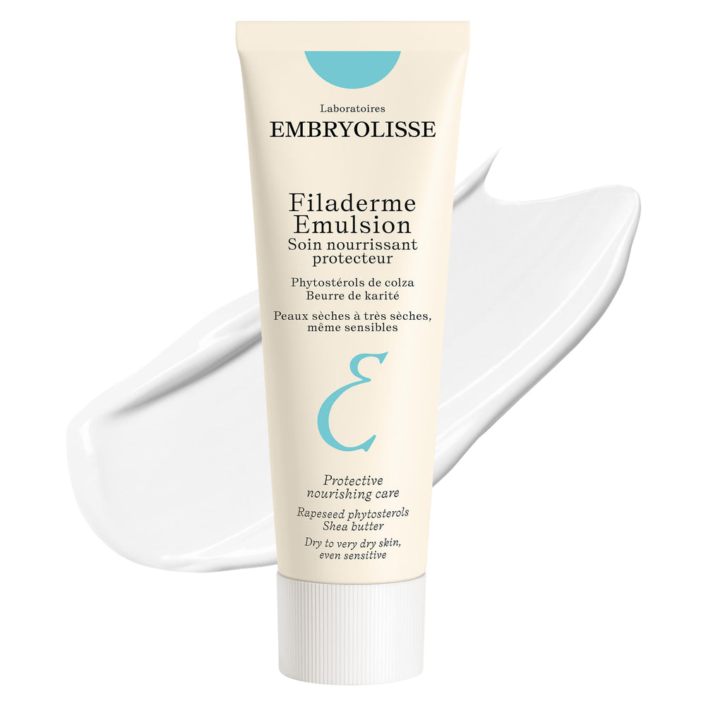 Embryolisse Filaderme Emulsion jar closeup showing rich hydration for dry skin