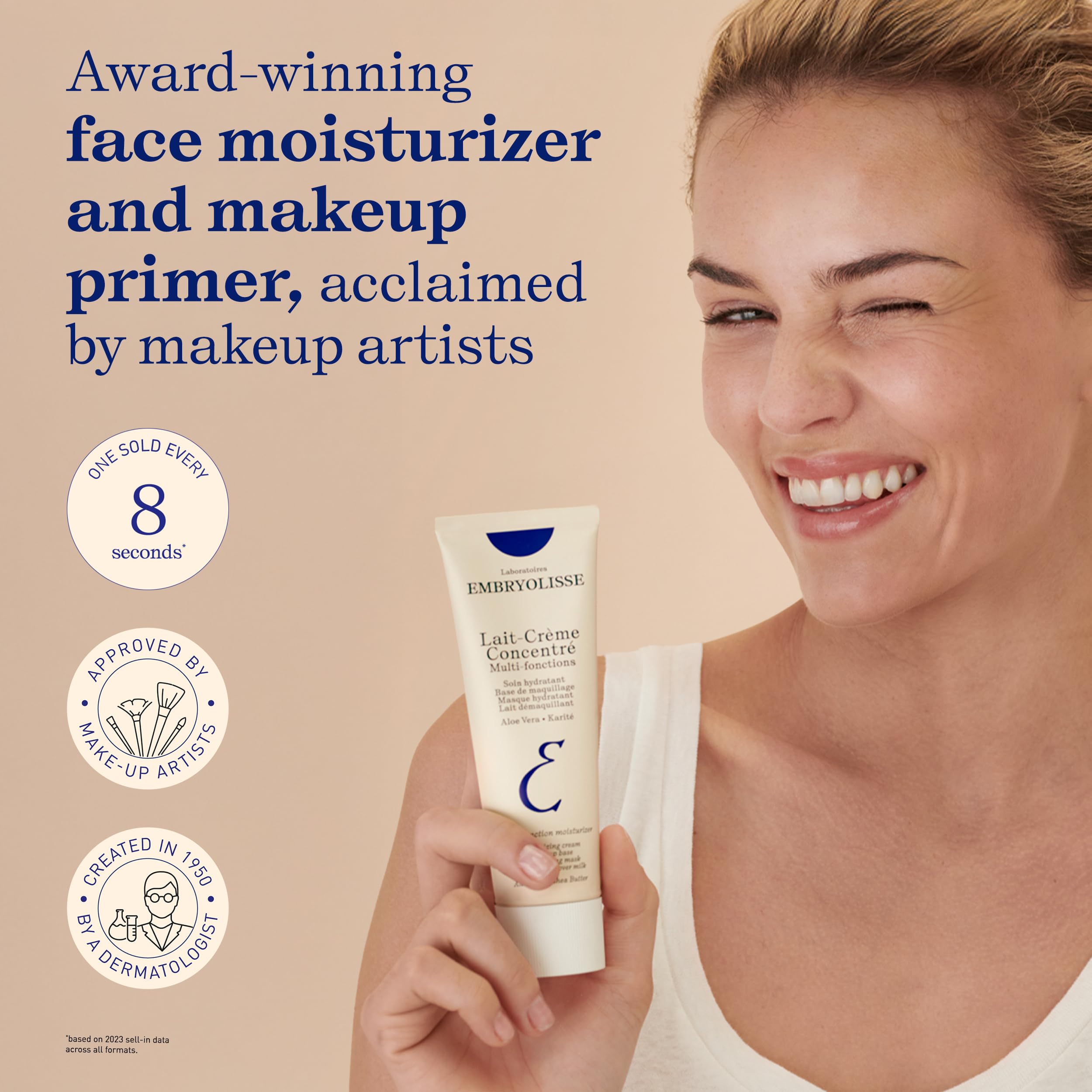 Embryolisse gold edition jar highlighting daily nourishment