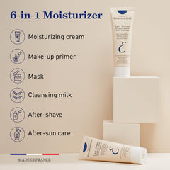 Embryolisse Lait-Crème swatch on skin showing smoothing effect