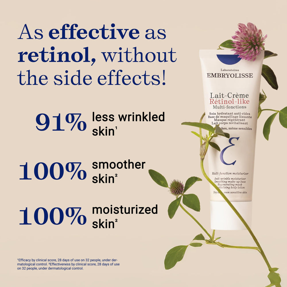 Embryolisse Lait-Crème Retinol Alternative uses apricot kernel oil for deep hydration.