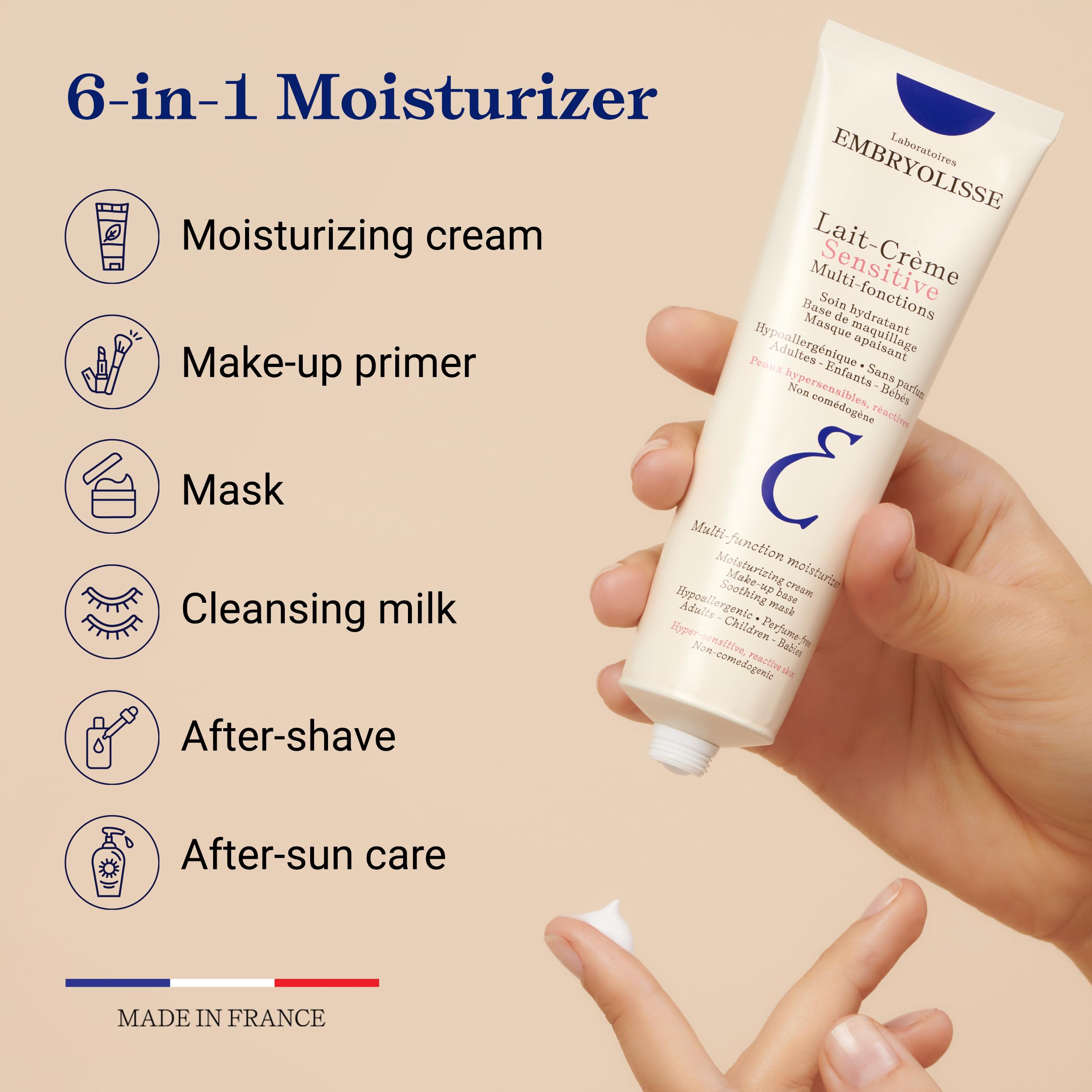Embryolisse Lait Crème Sensitive aloe vera and shea butter soothe and hydrate skin