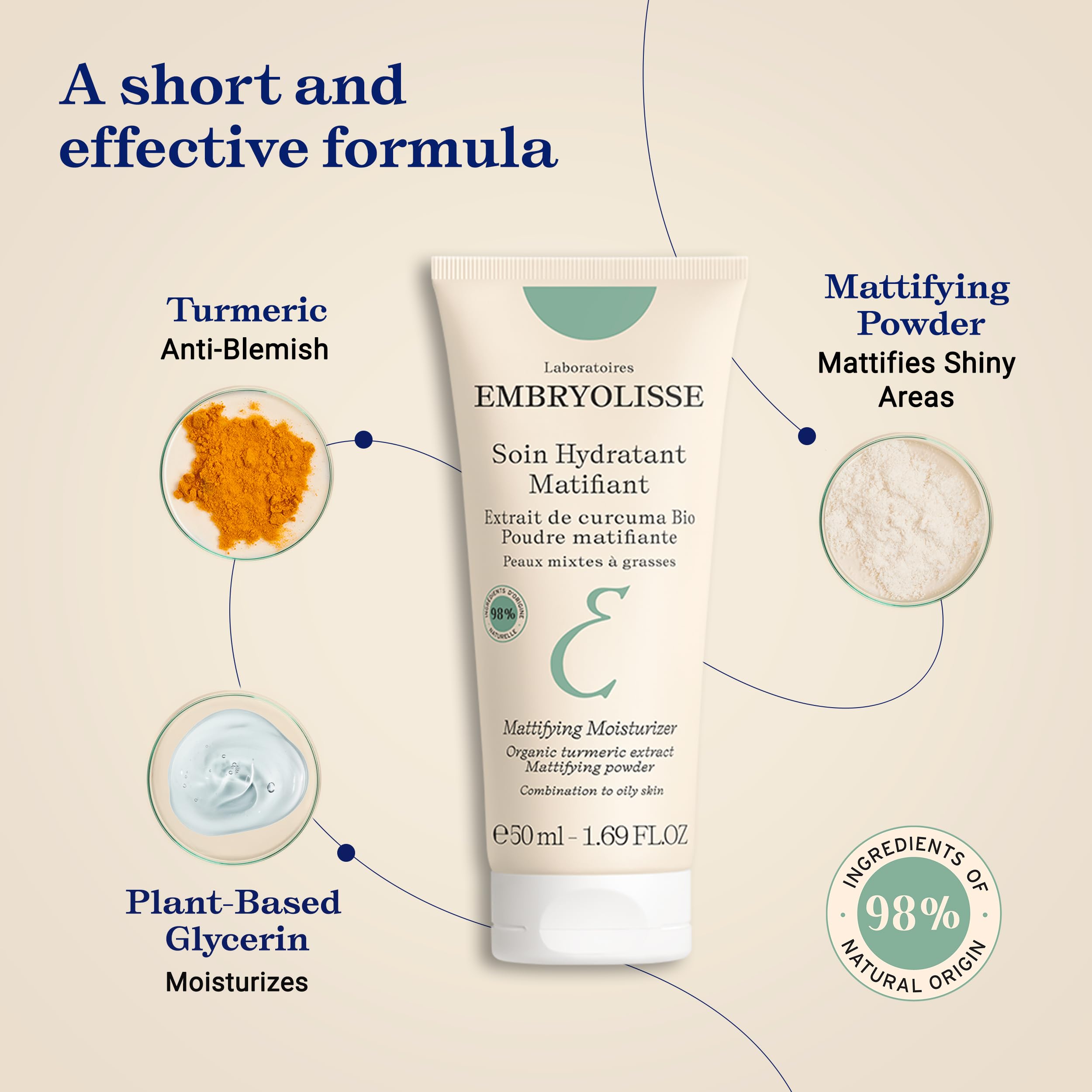 Embryolisse Mattifying Moisturizer used as a base under makeup for smoother wear.