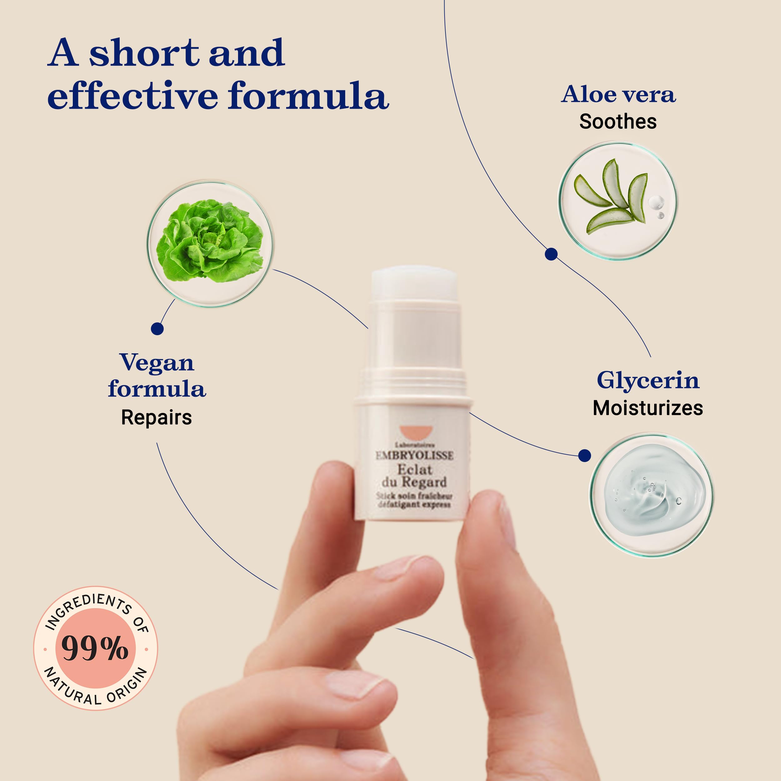 Embryolisse Radiant Eye Stick French skincare craftsmanship shown in premium finish.