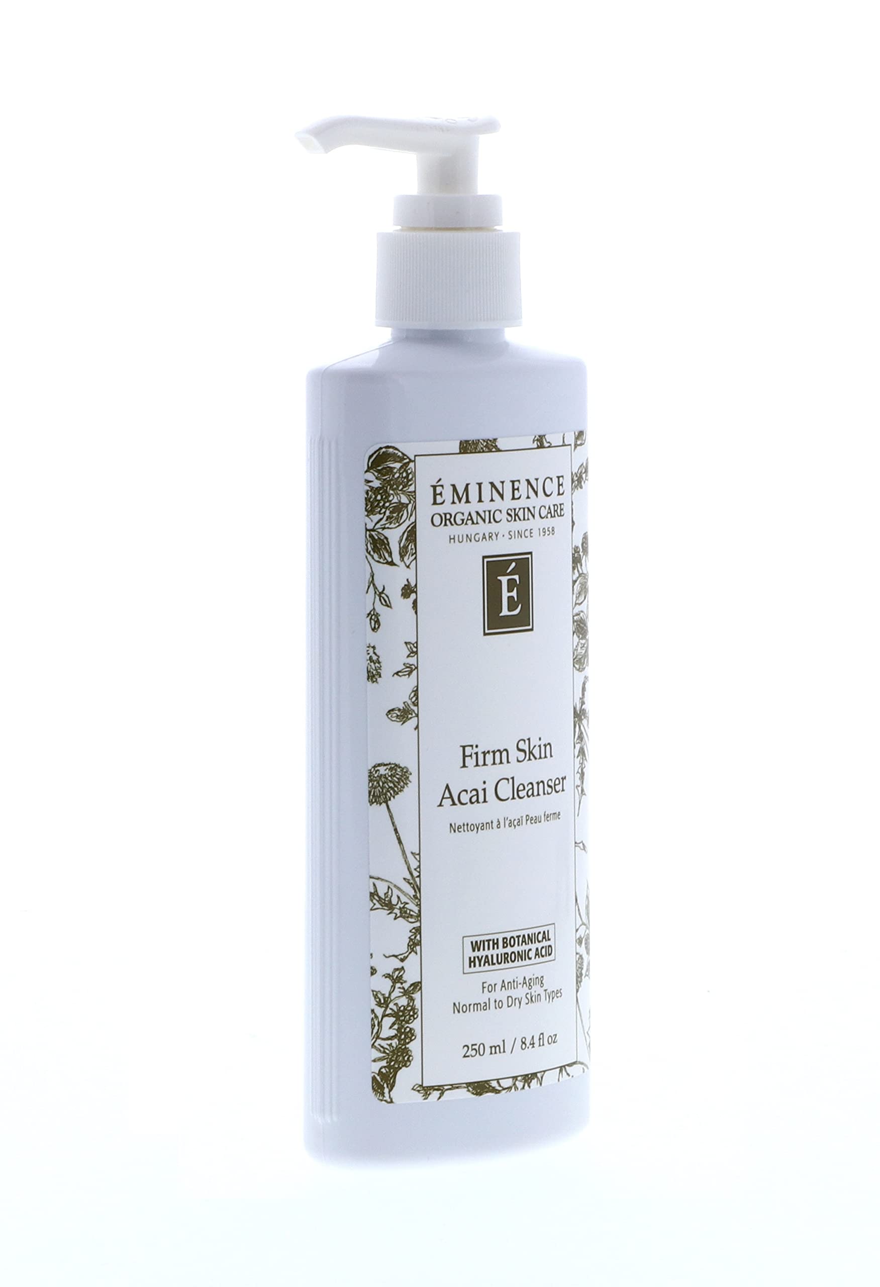 Eminence Acai Cleanser spa background suggesting at home self care