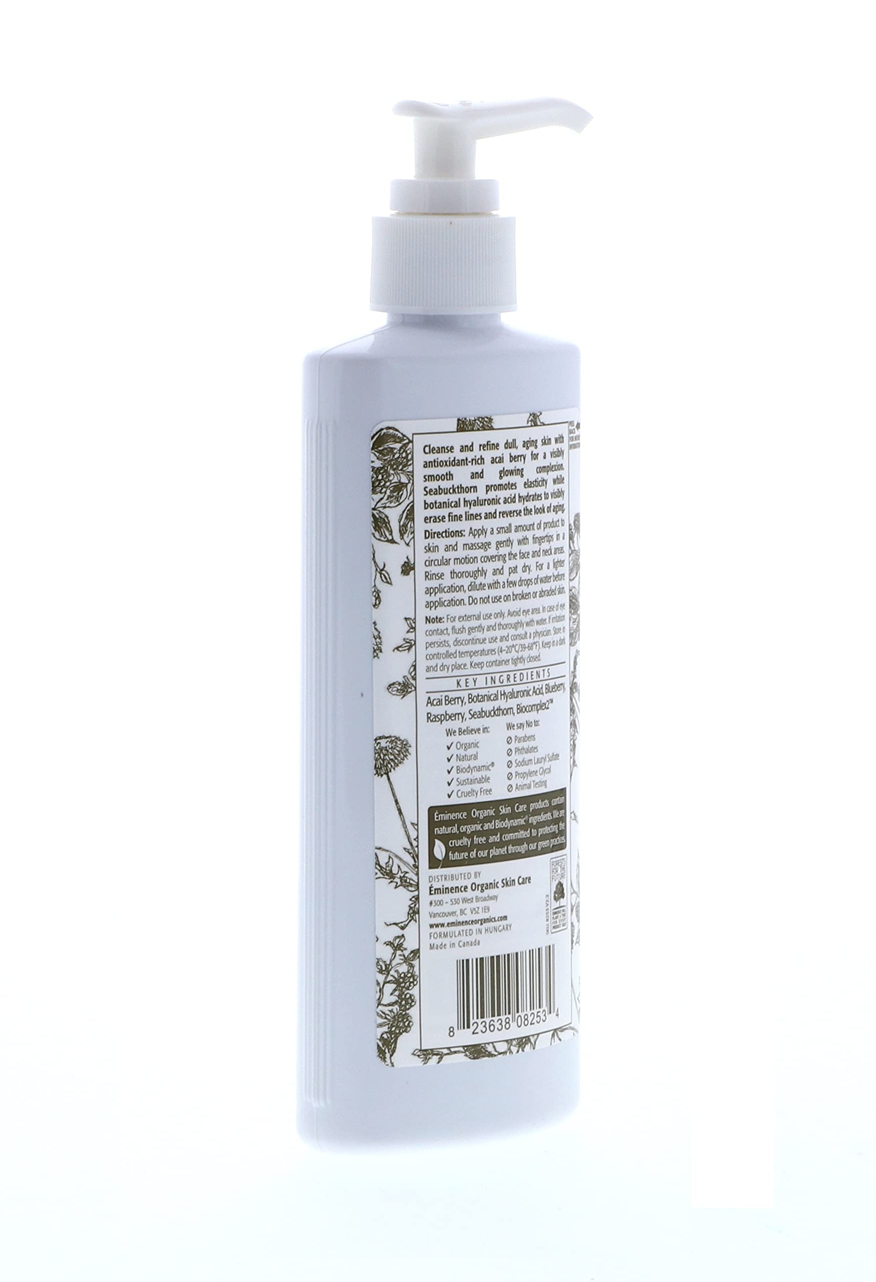 Eminence Acai Cleanser Sea Buckthorn Oil glow emphasizes nourishing benefits