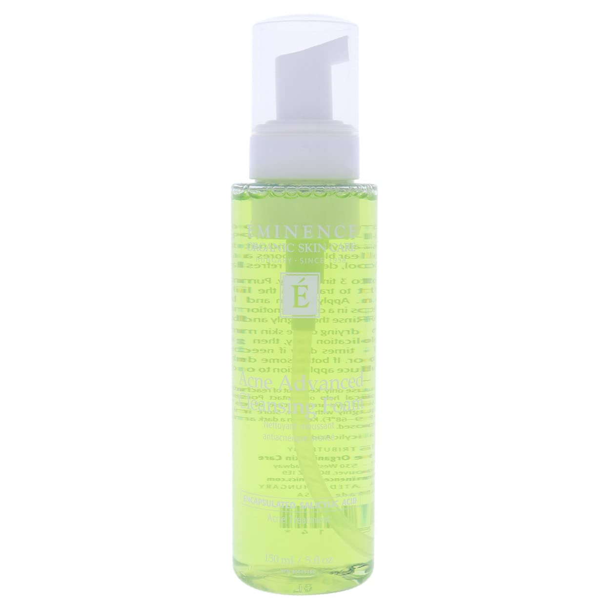 Eminence Acne Advanced Cleansing Foam lather shows light froth for gentle cleansing.
