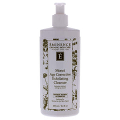 Eminence Age Corrective Monoi Exfoliating Cleanser bottle showcases gentle exfoliation for smoother skin.