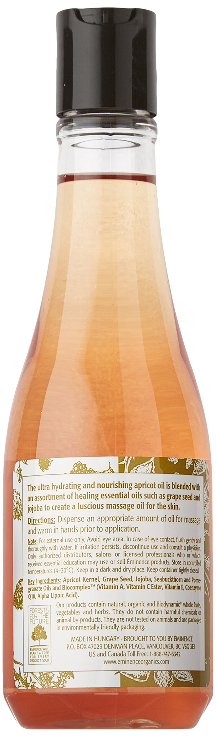 Eminence Apricot Body Oil delivers lightweight absorption for a comfortable feel.