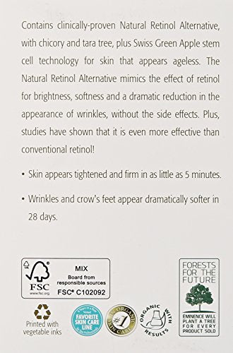 Eminence Bamboo Firming Fluid application steps graphic suggesting easy daily use