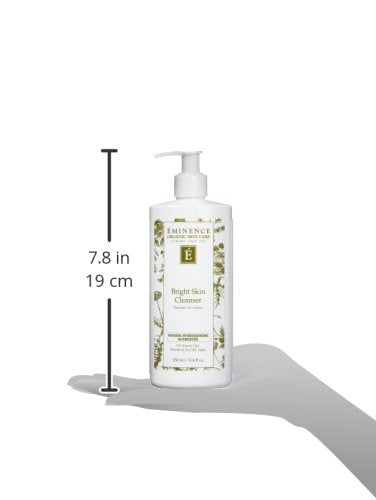 Close-up of Eminence Bright Skin Cleanser foam illustrating light nourishing lather.