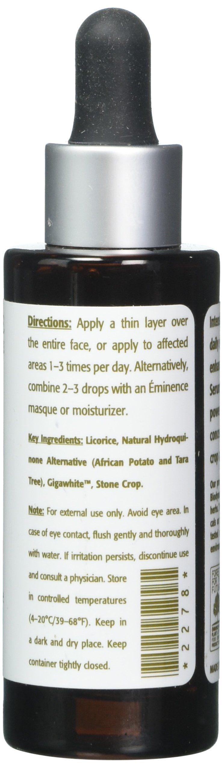 Eminence Bright Skin Booster Serum dispense delivers precise drops for even-toned skin