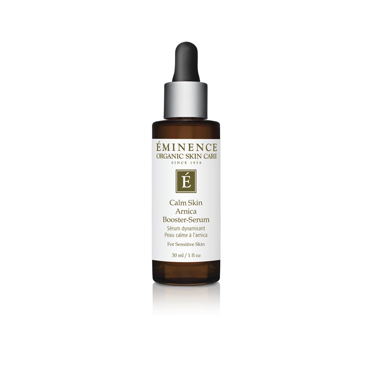 Eminence Calm Skin Arnica Booster Serum bottle closeup for soothing skincare