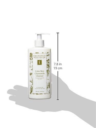 Eminence Calm Skin Chamomile Cleanser applying routine for daily hydration