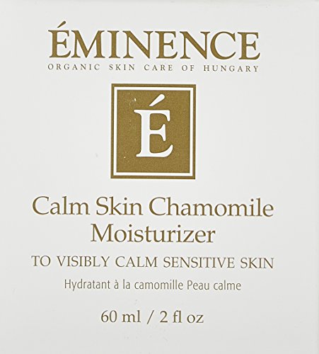 Eminence Calm Skin Moisturizer texture-spread demonstrates creamy, absorbent hydration for daily use.