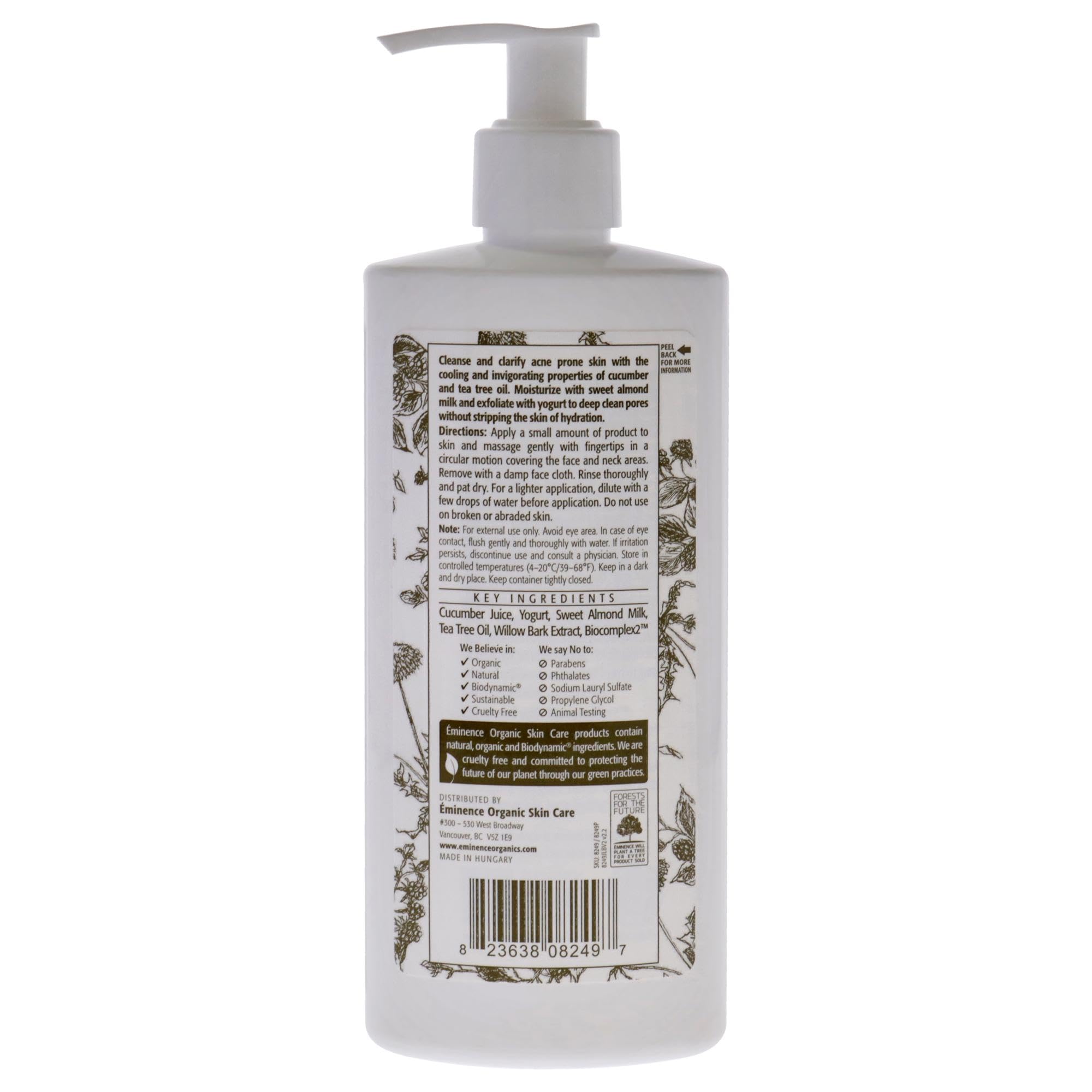 Eminence Clear Skin Probiotic Cleanser foam application for refreshed, clarified skin