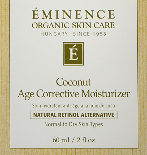Eminence Coconut Age Corrective Moisturizer bottle-label shows clean design emphasizing ingredients.