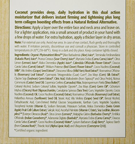 Eminence Coconut Age Corrective Moisturizer texture-cream demonstrates creamy, easy spread for quick hydration.