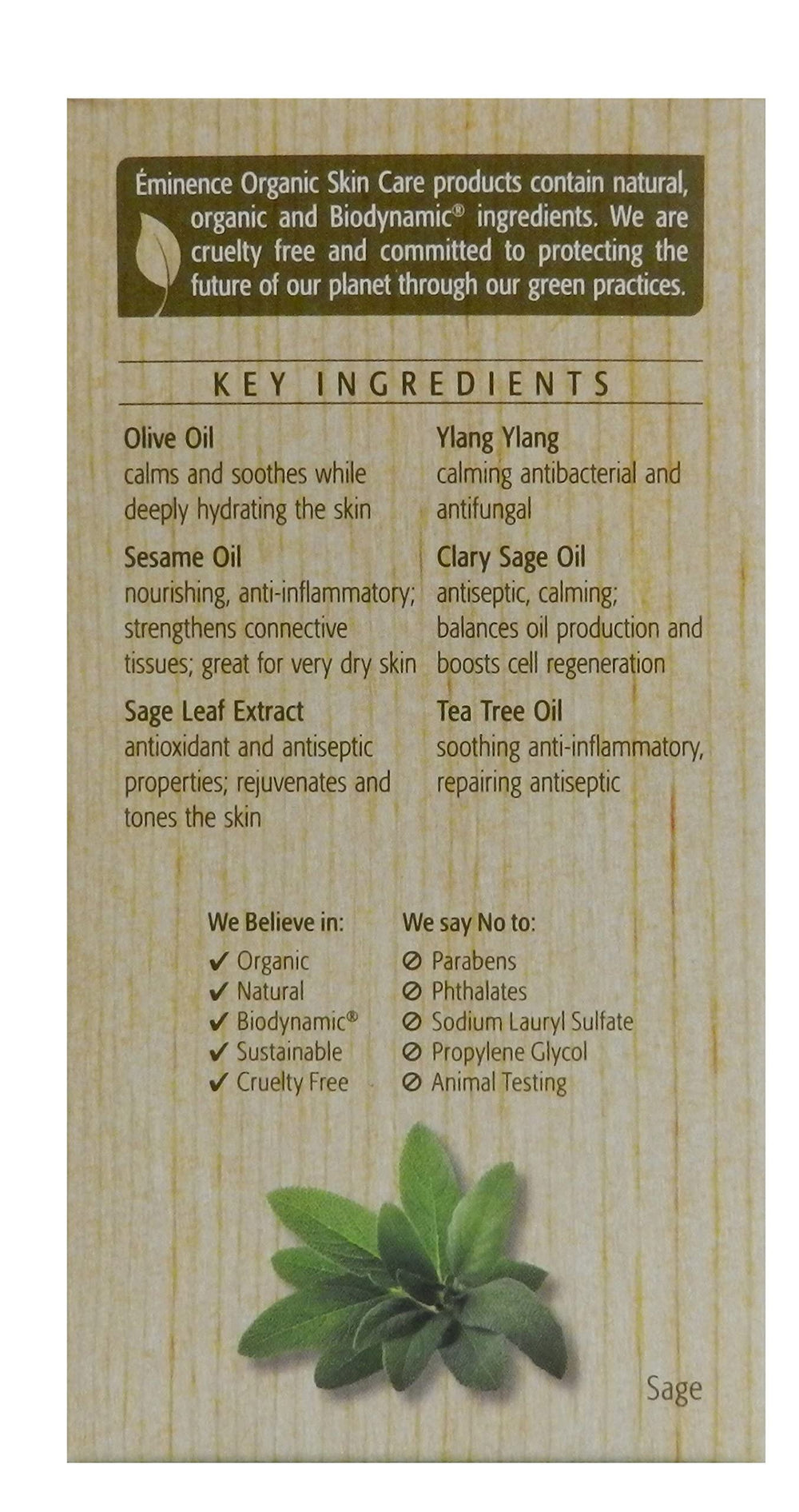 Eminence Facial Recovery Oil texture visible for quick absorption.