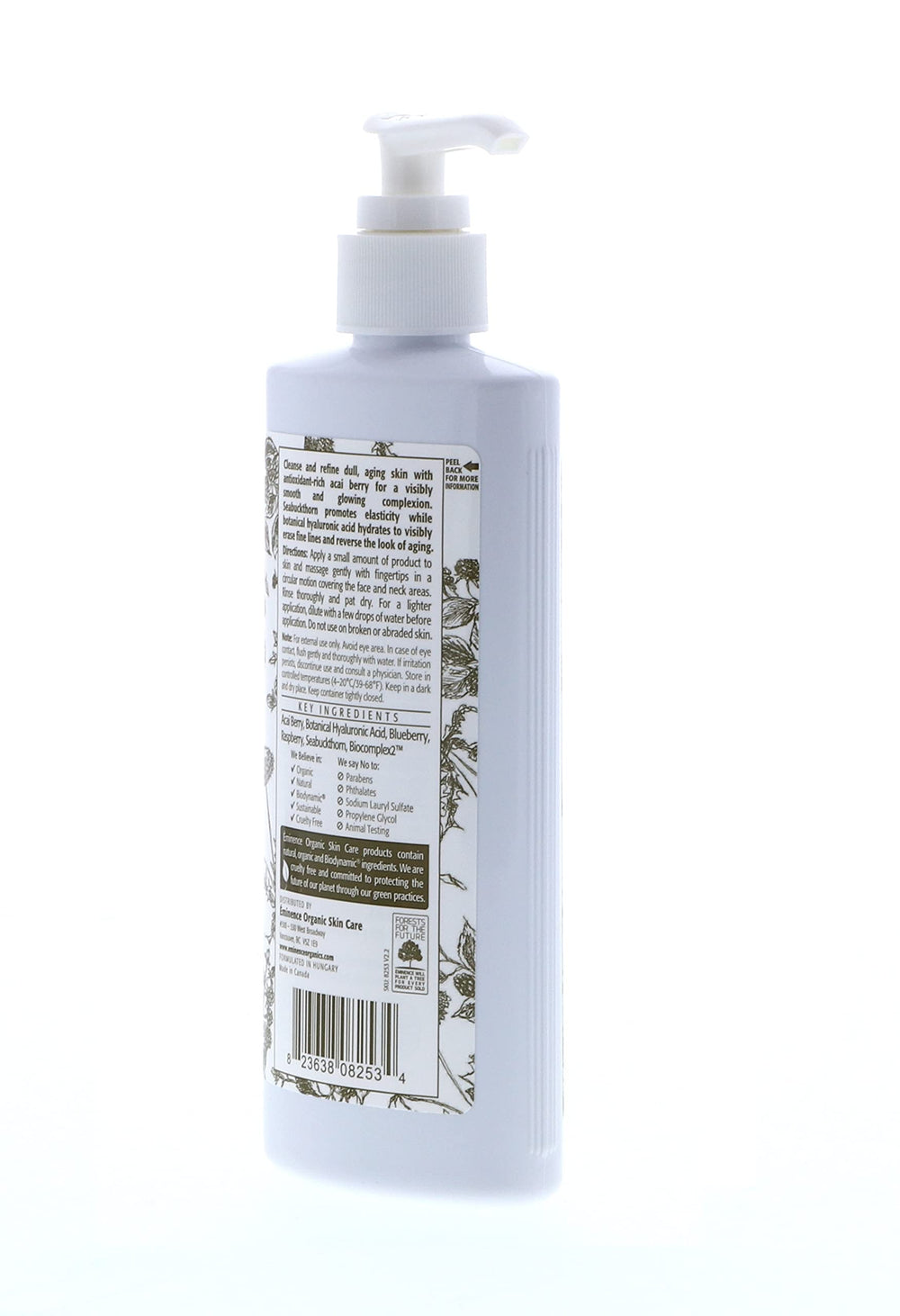 Eminence Firm Skin Acai Cleanser flatlay ready for daily cleanse