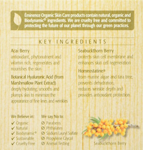 Eminence Firm Skin Acai Moisturizer applied to the skin showing smooth, even absorption
