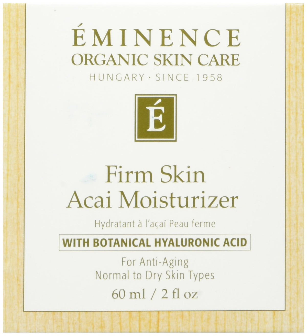 Eminence Firm Skin Acai Moisturizer jar closeup showing rich hydration for dry skin