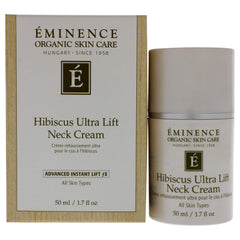 Eminence Hibiscus Ultra Lift Neck Cream pump bottle for a smoother, lifted neck