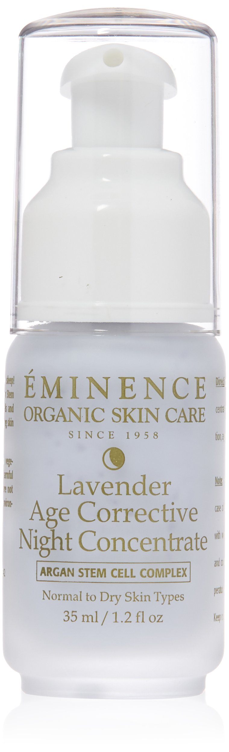 Eminence Lavender Age Corrective Night Concentrate bottle ready for overnight hydration.