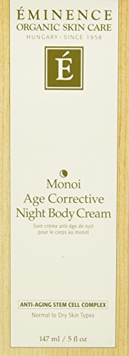 Eminence Monoi Age Corrective Night Body Cream being applied to dry skin for nourishment