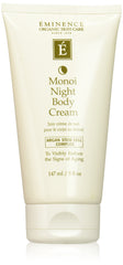 Eminence Monoi Age Corrective Night Body Cream jar closeup highlighting rich overnight hydration