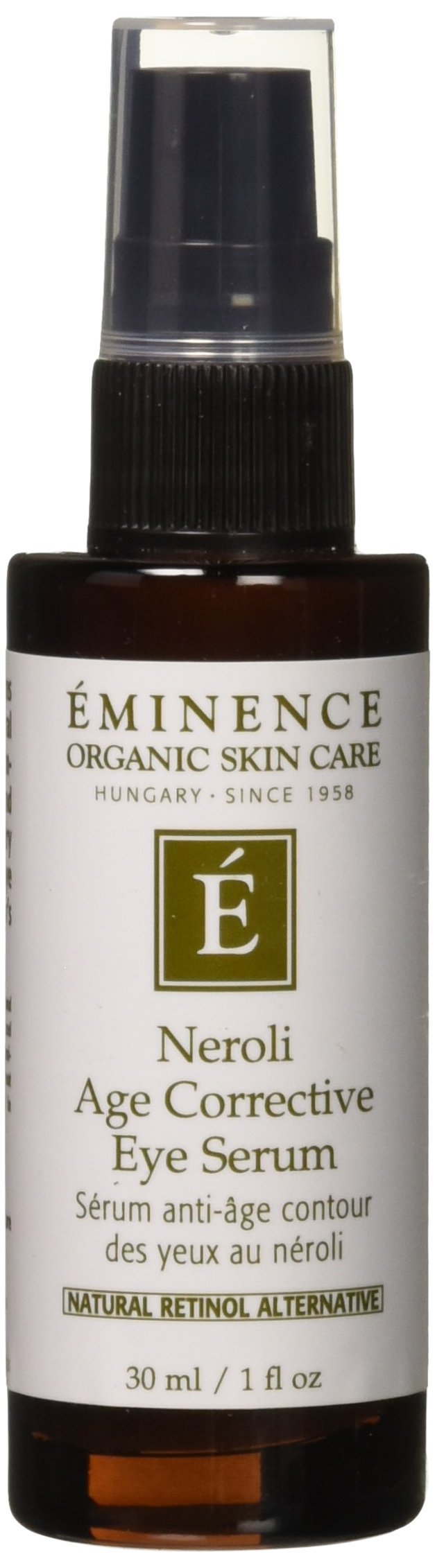Eminence neroli-age-corrective-eye-serum-application shows smoothing wrinkles around the eye area.