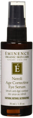 Eminence neroli-age-corrective-eye-serum-application shows smoothing wrinkles around the eye area.