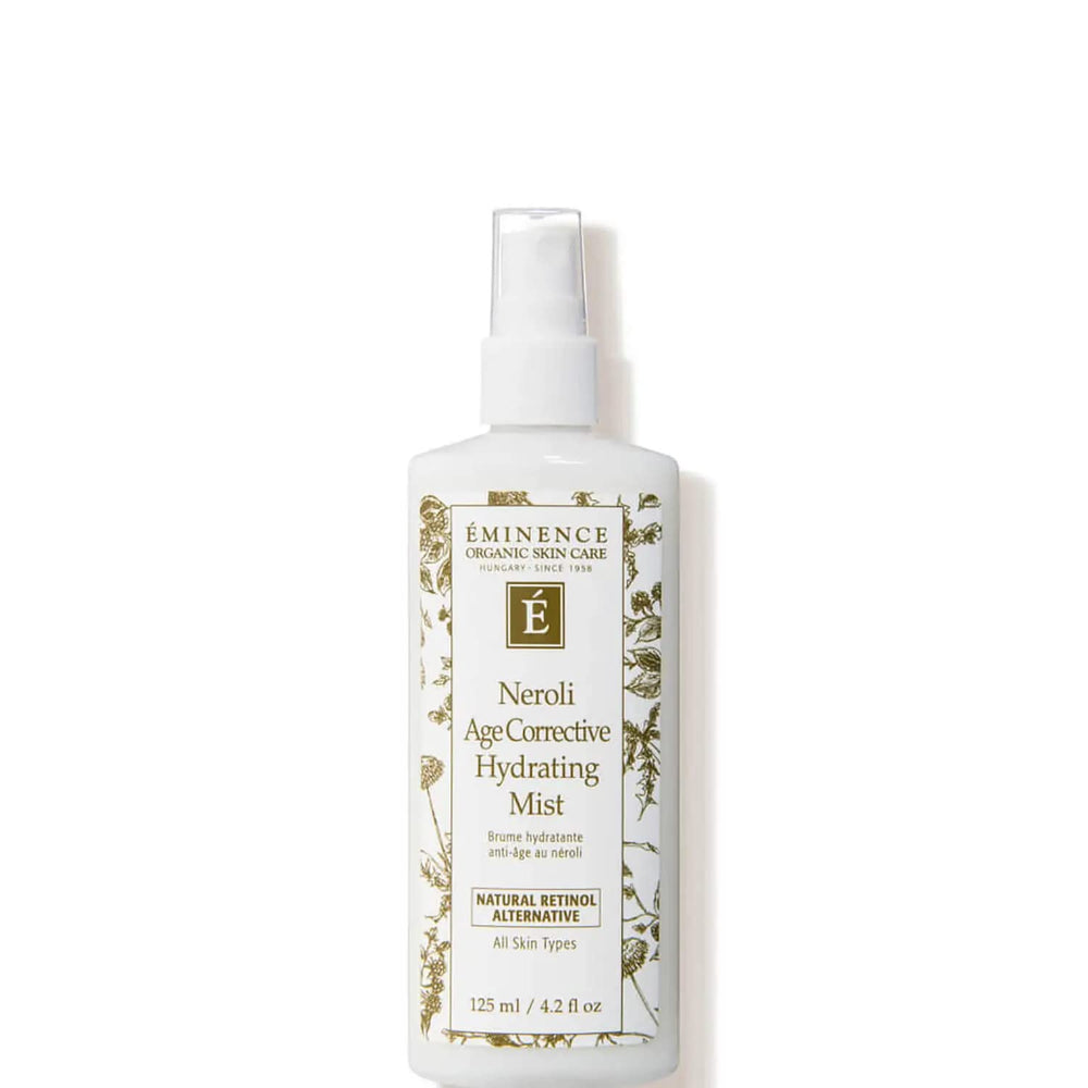 Eminence Neroli Hydrating Mist spritz for instant skin refreshment.