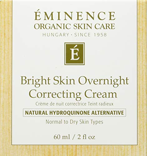 Eminence Overnight Correcting Cream spread on skin demonstrates even-tone, radiant overnight care.