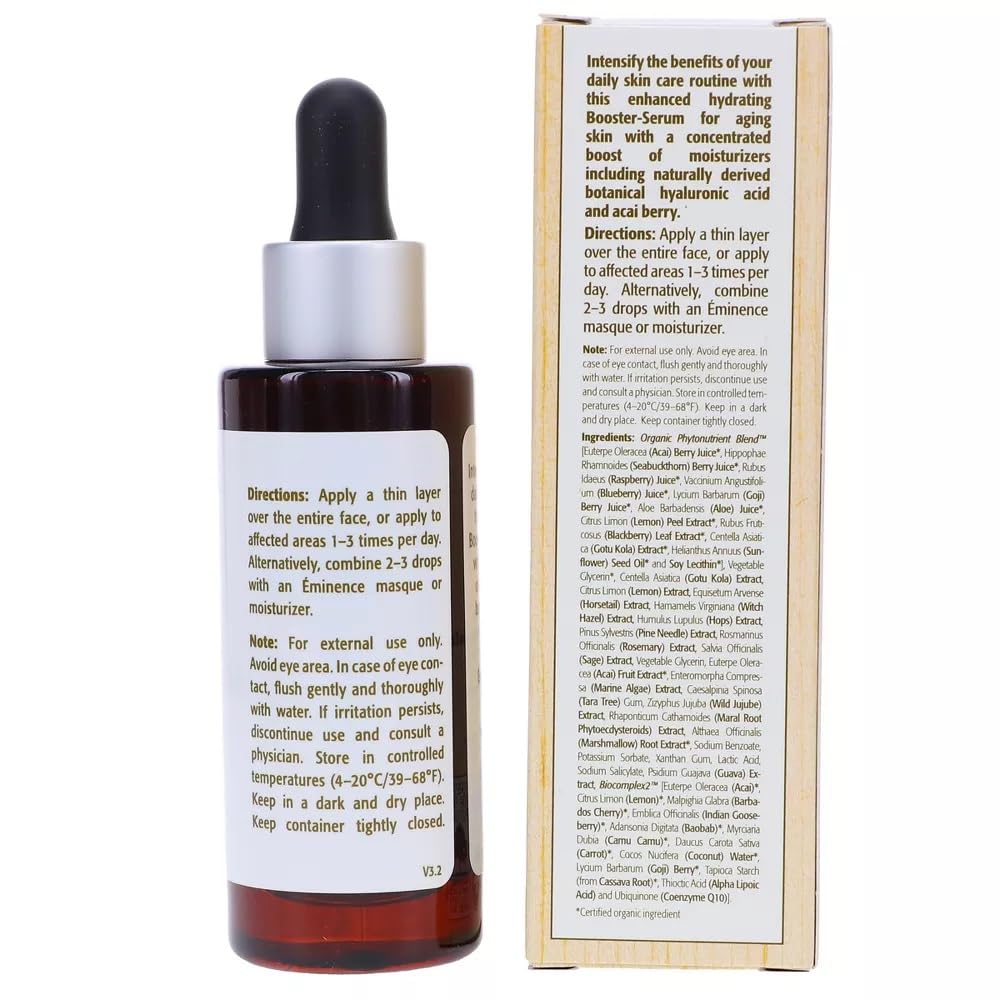 Eminence Firm Skin Acai Booster Serum routine suggestion for morning or night use.