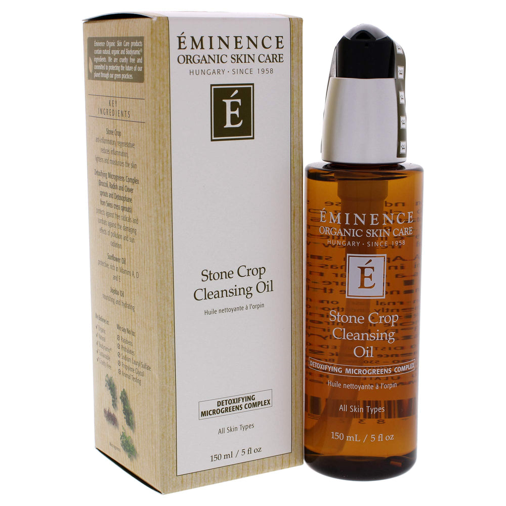Eminence Stone Crop Cleansing Oil removes makeup with no greasy residue