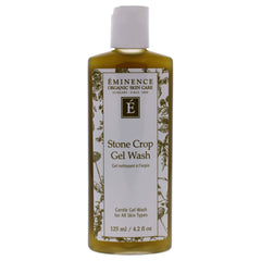 Eminence Stone Crop Gel Wash bottle pour for gentle cleansing and hydration.