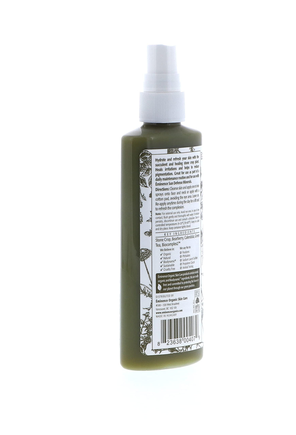 Eminence Stone Crop Hydrating Mist apply on face captures refreshing skin prep.