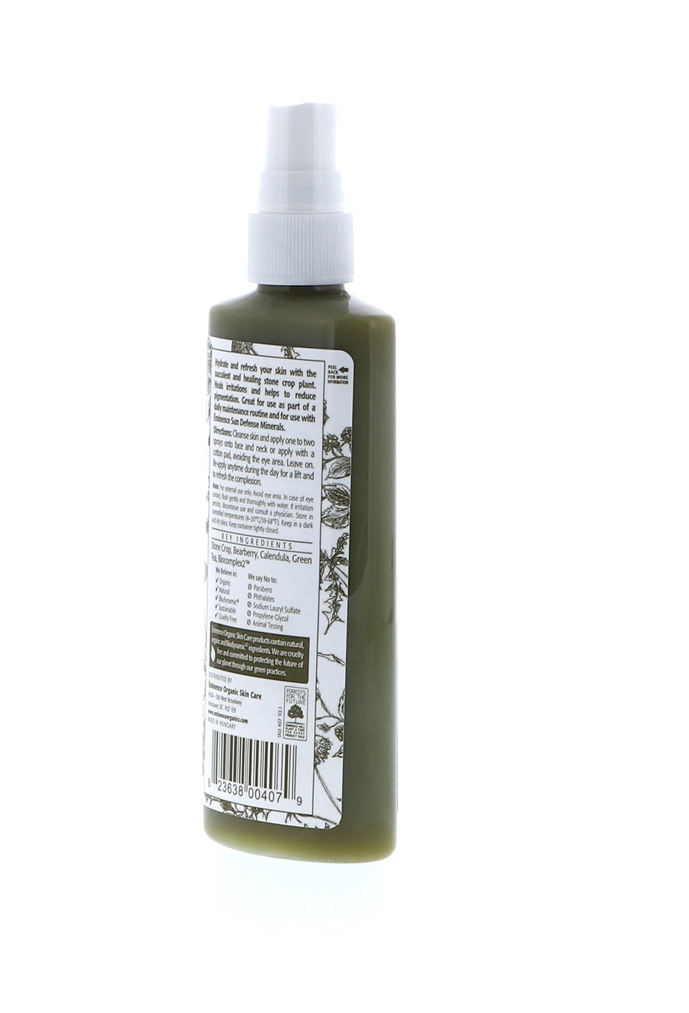 Eminence Stone Crop Hydrating Mist ingredients highlight natural botanicals for soothing hydration.