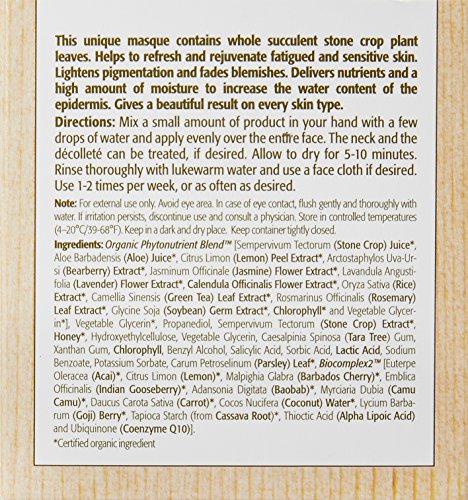 Eminence Stone Crop Masque texture close-up highlights creamy mask consistency.