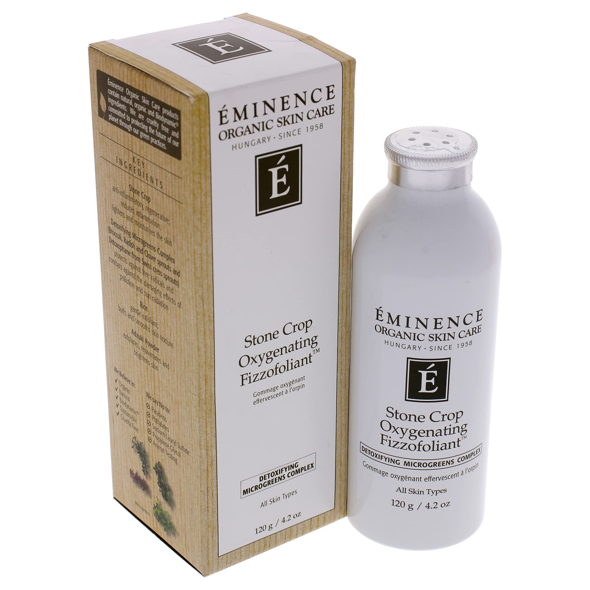 Eminence Stone Crop Oxygenating Fizzofoliant microgreens blend supports hydration and gentle exfoliation