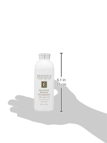 Eminence Strawberry Rhubarb Dermafoliant exfoliating-particles close-up shows mild texture.
