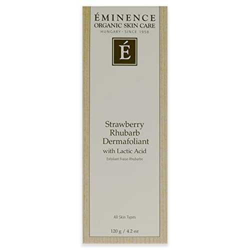 Eminence Strawberry Rhubarb Dermafoliant texture close-up reveals exfoliating grains for gentle exfoliation.
