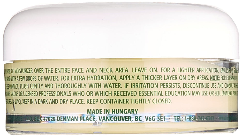 Eminence Vitaskin Calm Skin Chamomile Moisturizer with chamomile flowers signals soothing ingredients.